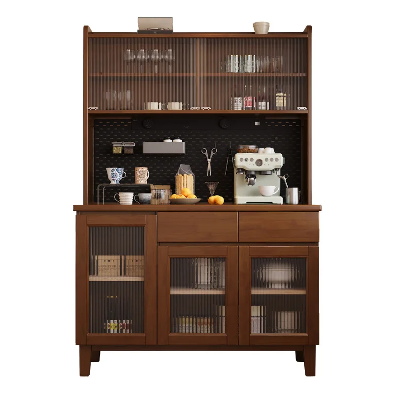 

Solid wood dining side cabinet storage kitchen integrated wall storage living room home