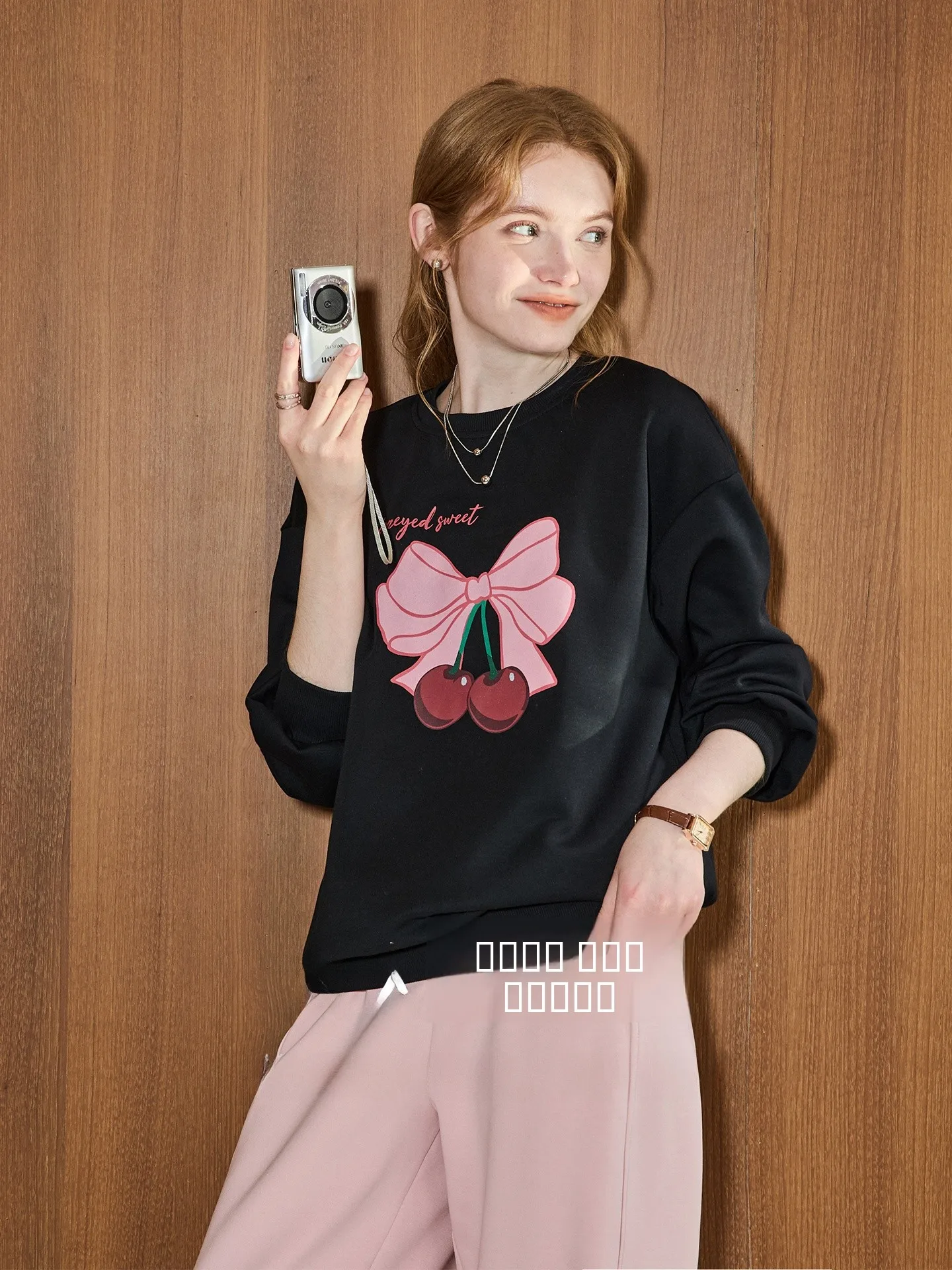 

Женская осенне-зимняя кофта KUHNMARVIN: простой круглый вырез, новый принт, дышащая, комфортная, в корейском стиле