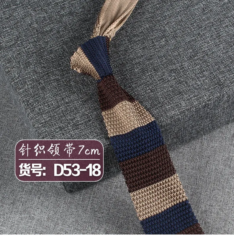 Neue Strick krawatten lässig dünne Krawatte für Party Jungen Mädchen gestrickt gestreifte Krawatte Hochzeit Krawatte für Bräutigam Hals tragen für Männer – Detail 21