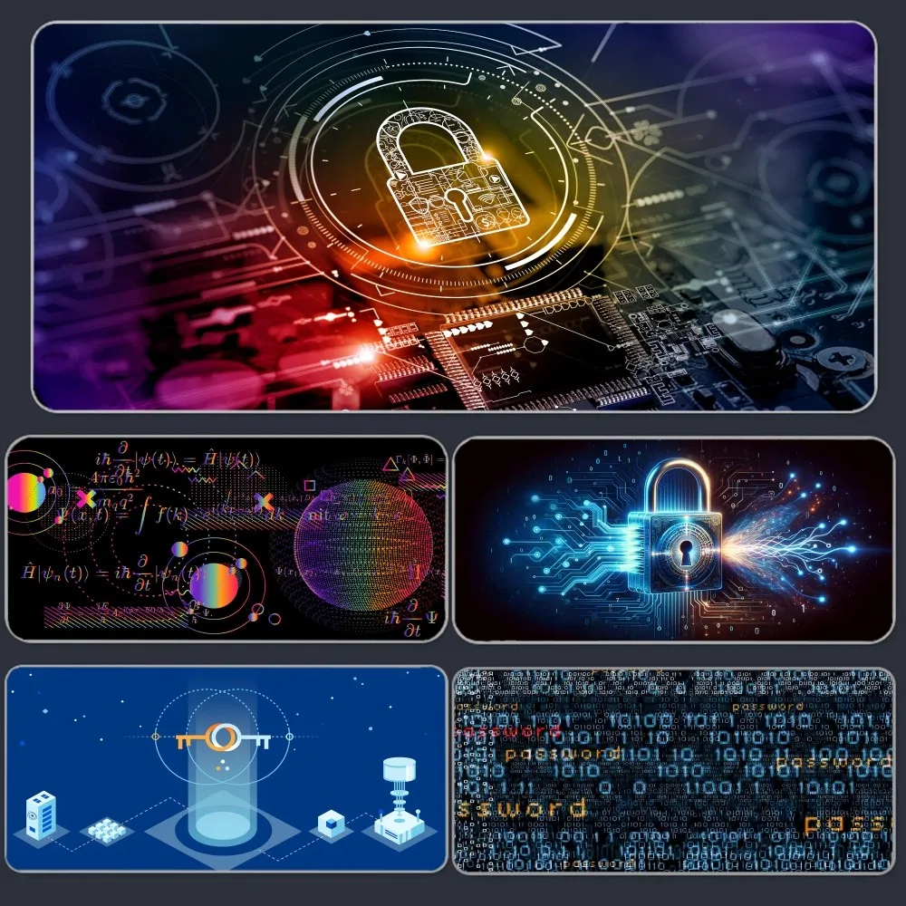 Quantum Cryptography Mousepad Large Gaming Mouse Pad LockEdge Thickened Computer Keyboard Table Desk Mat