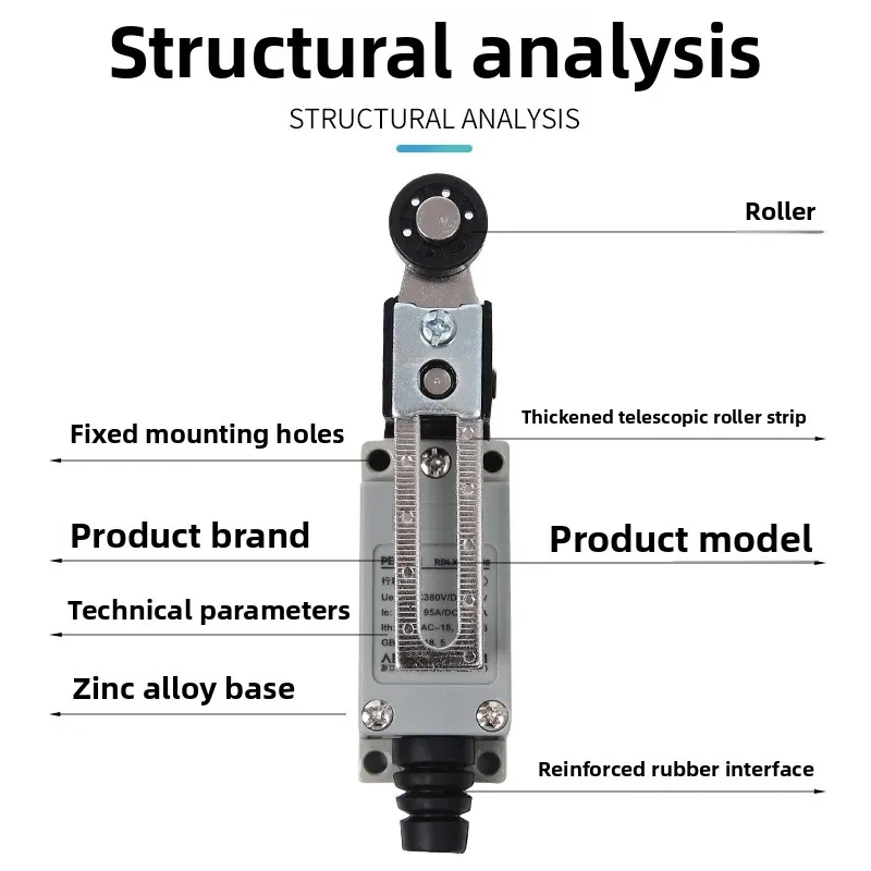 People Electric RDLX18 Limit Switch – Roller Lever Type, IP65 Waterproof, Industrial Position Control Micro Switch