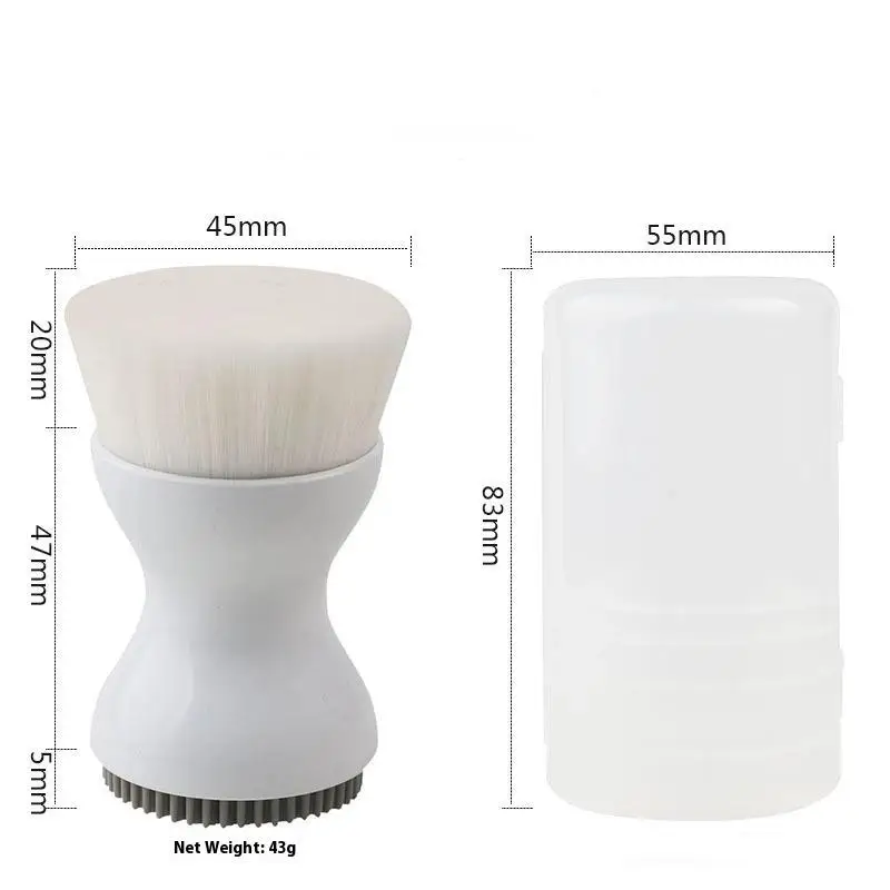 Mini cepillo de limpieza Facial Manual, cepillo Facial de masaje de silicona, cerdas suaves, dispositivo de limpieza de mano de doble cara, limpiador de poros
