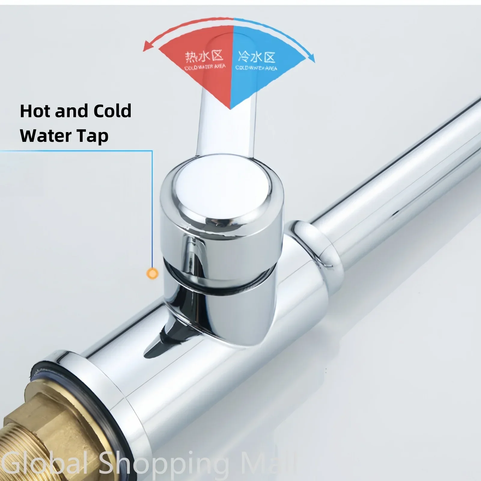 Commercial Single Hole Kitchen Sink Faucet for Single Handle Hot and Cold 304 Stainless Steel Kitchen & Bath