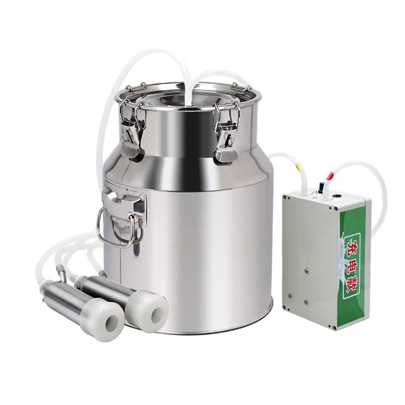 Large Capacity 14L Cow Milker Milk Sucking Machines Rechargeable Pulse Speed Milking Machine for Dairy Cows