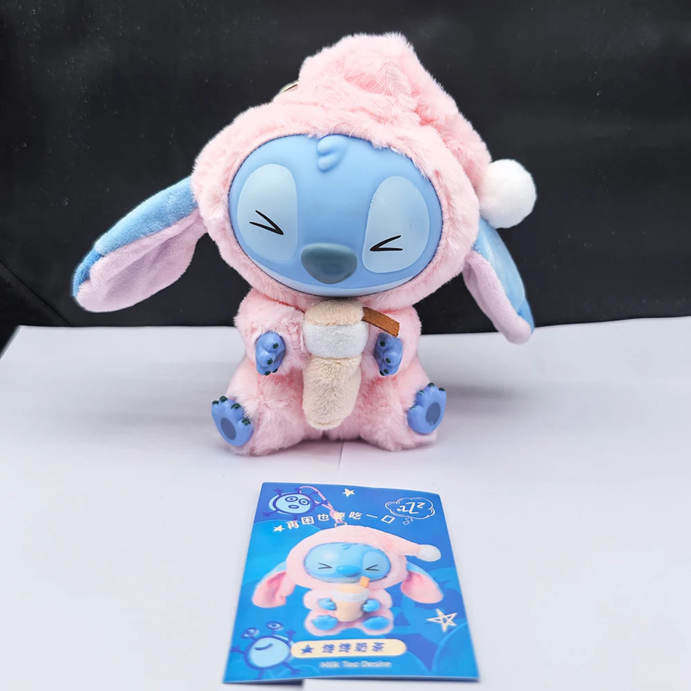 Disney nuevo Stitch Eat Some Thing Before Sleep Series caja ciega de vinilo bolsa colgante Linda muñeca de peluche caja misteriosa juguete regalos sorpresa