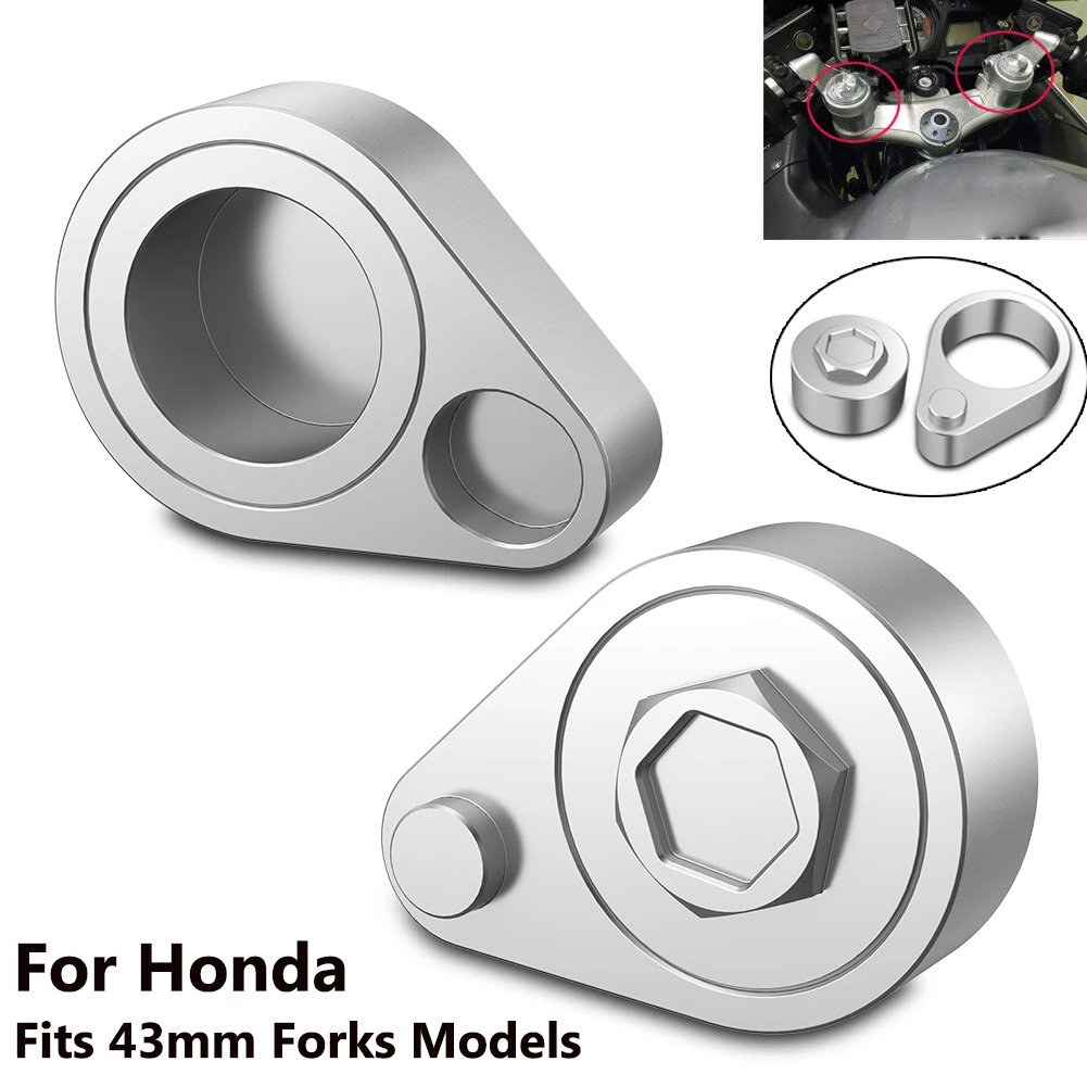 

For Honda Billet Aluminum Handle Bar Risers VFR800 VTEC 2002+ Fits 43mm Forks M* CBR600 CBR1100XX Handle Bar Riser Mount Clamp