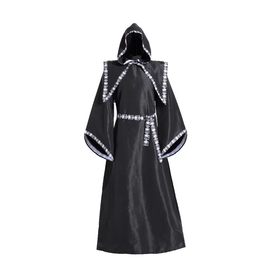 ชุดแม่มดปีศาจแบบมีฮู้ดยาวใหม่ 207 ชิ้น สำหรับเล่นบทบาทสมมติในวันฮาโลวีน ชุดผีกลางคืนสำหรับเล่นเกม หรือชุดพื้นเมืองแบบดั้งเดิมสำหรับผู้หญิง