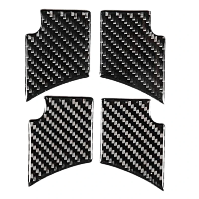 4Pcs Car Real Carbon Fiber Car Inner Door Bowl Moulding Decoration Trim Fit For Ford Explorer 2013-2019