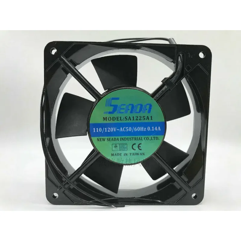 1 PCS SEADA Fan SA1225A1 AC 110/120V 0.14A 12CM 12025 2 Wire Aluminum frame