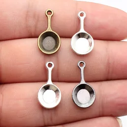 WYSIWYG 20pcs 22x10mm Pendant Pan Kitchenware Pan Charm Pendants For Jewelry Making Kitchenware Pan Pendants