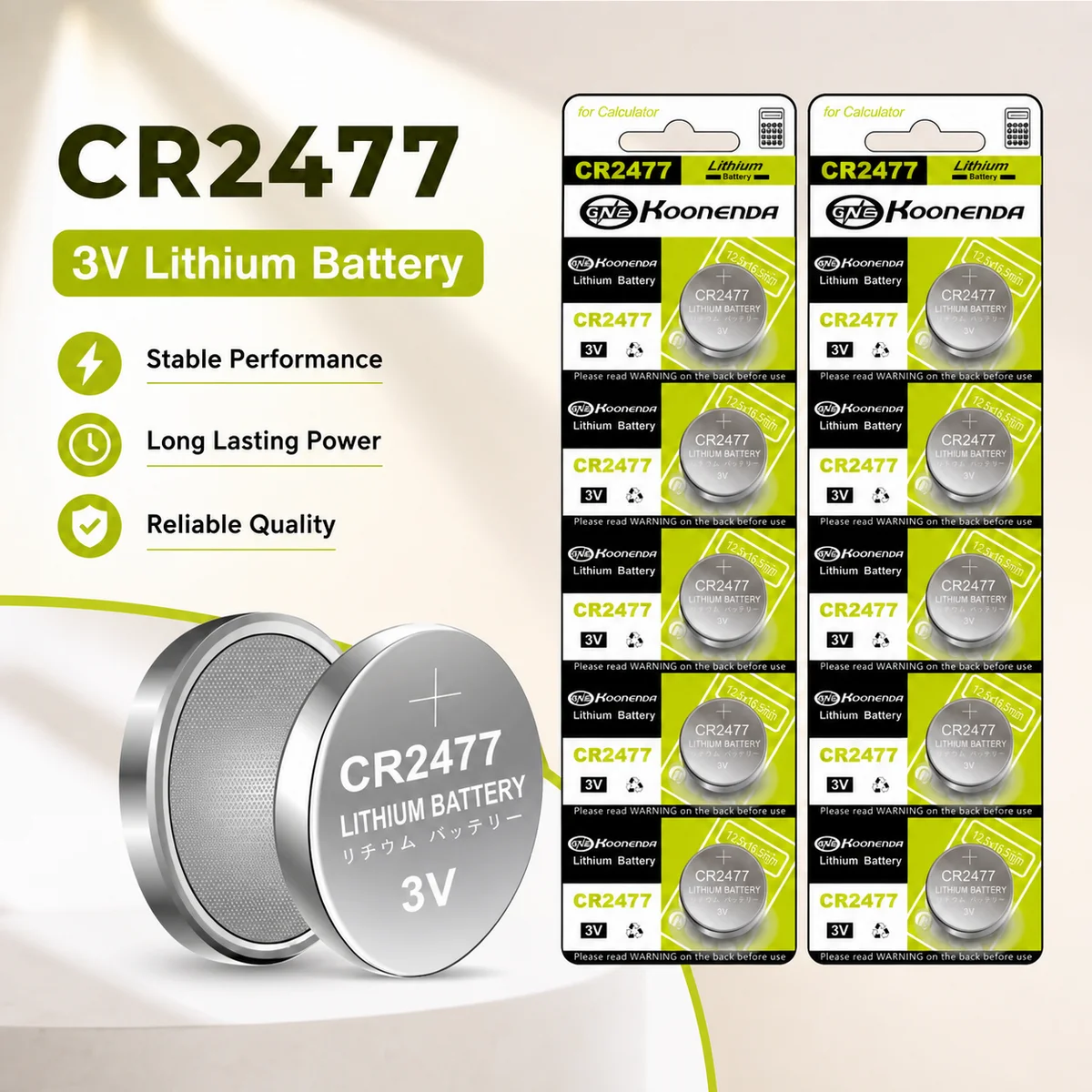 Lithium Coin Button Cell Replacement Battery CR2477 3V 5-30PCS DL2477 ECR2477 KCR2477 For Car Remote Control Watch Motherboard