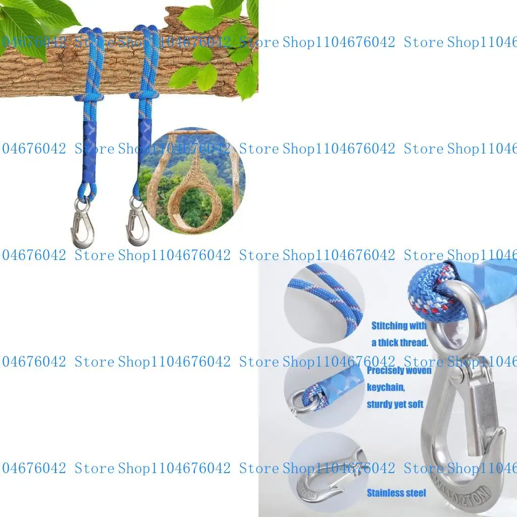 5asd High Strength Weather Resistant Outdoor Swing Attachment Hammock Rope Suspension Cord for Tree Hanging Chair Playgrounds