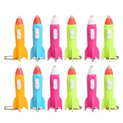 Rockets Head Shaped Mini Keychain DIY Hanging Decors Luminous Key Chains On backpack