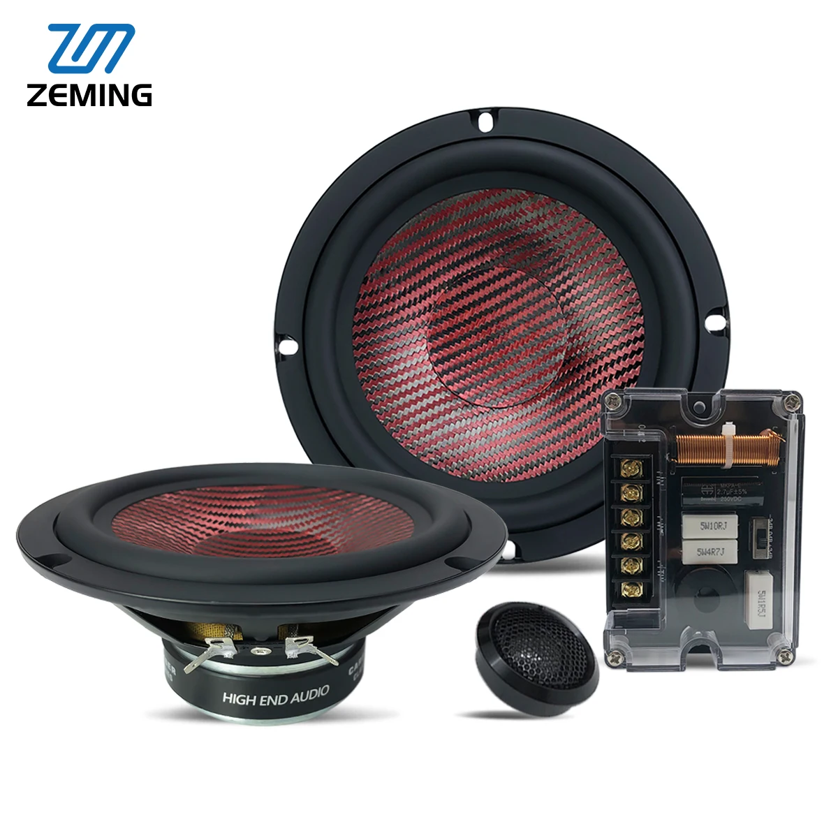 Nominal Power 80W*2  6.5 Inch 2-Way Speaker Car Audio High Sound Quality Hifi Cars Woofer Audio Component Loud Speakers sets