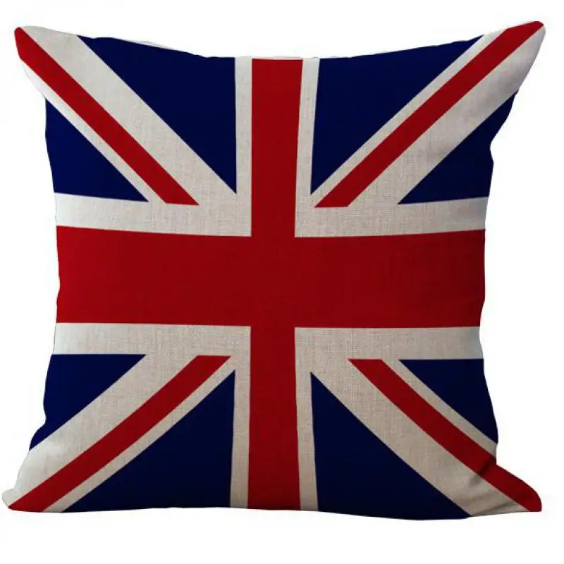 Cozy cushion cover American & British Flags Pet Dog printed Personality Throw Pillow Case home decorative pillows square 45x45cm