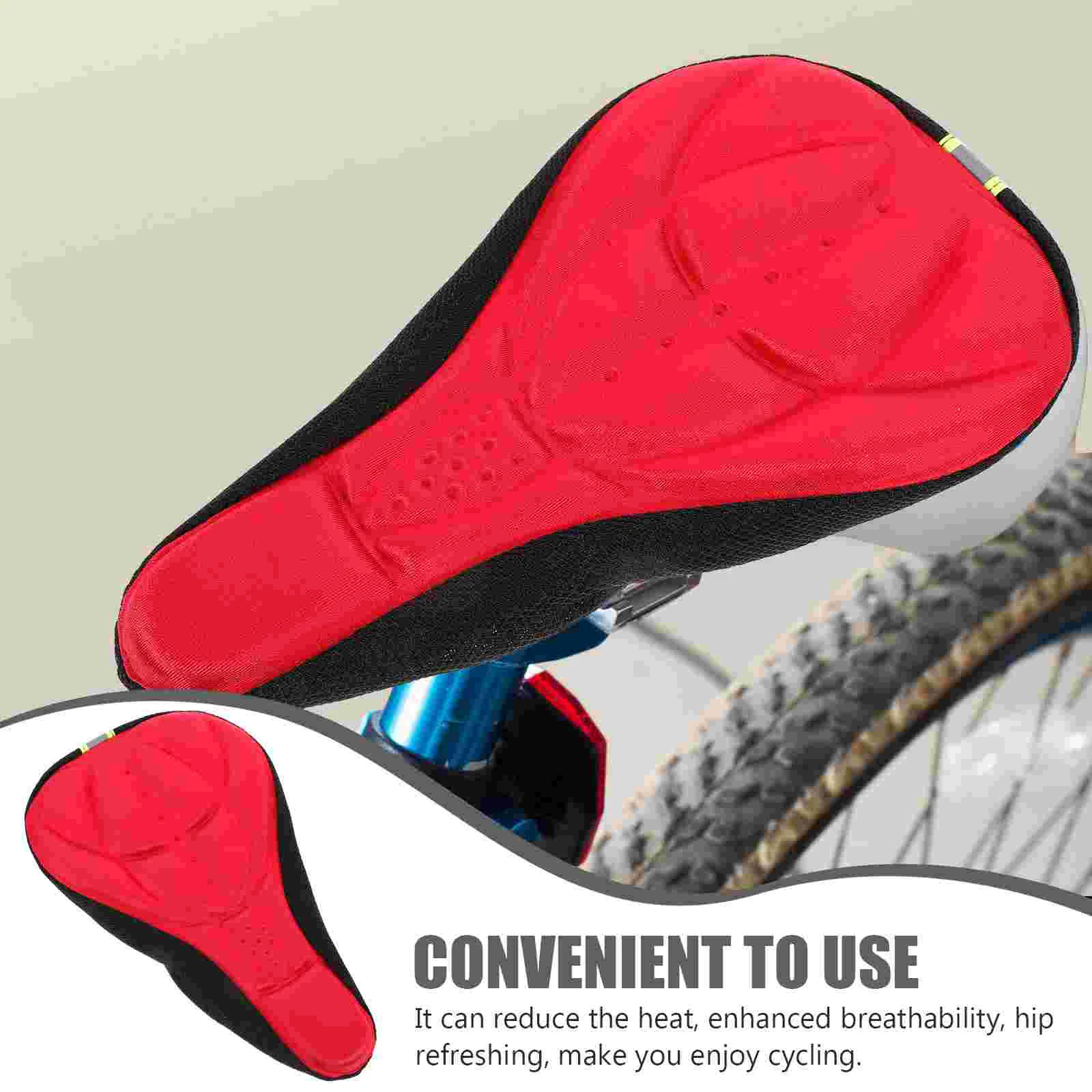 Random Air Holes Bike Seat Cushion Saddle Cover Off-road Hip Refreshing Streamlined