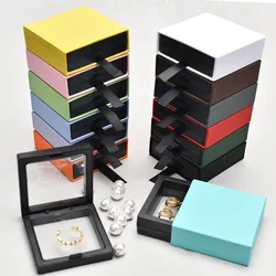 10 Pcs Anti-Oxidation Pe Film Drawer Jewelry Box Portable Transparent Bracelet Earrings Display Packaging For Small Businesses