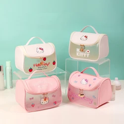 Anime Hello Kitty Sanrio Cosmetic Bag Kuromi My Melody Kawaii Cartoon Cute Outdoors Travel Portable Storage Bag Toys Girls Gifts