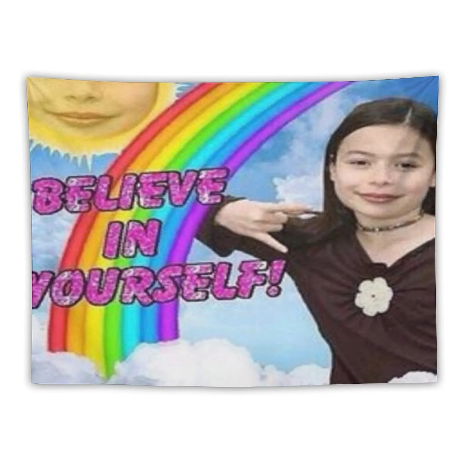 ICarly Believe in yourself design Tapestry House Decorations Decorative Paintings Room Aesthetic Tapestry