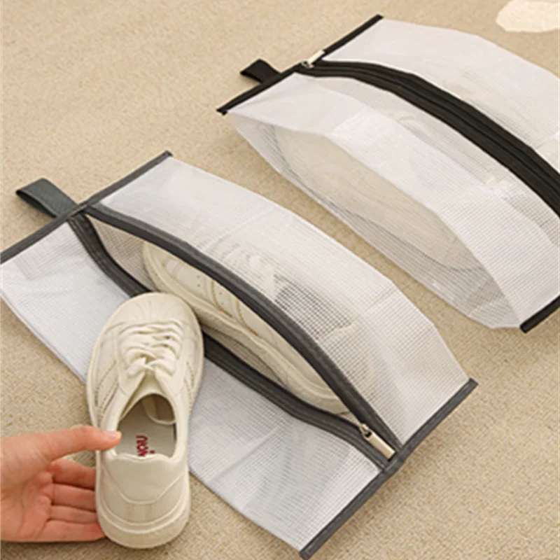 Dust-proof Shoes Storage Bag Travel Water-proof Shoes Towel Clothes Organizer Case Suitcase Portable PVC Transparent Package Bag