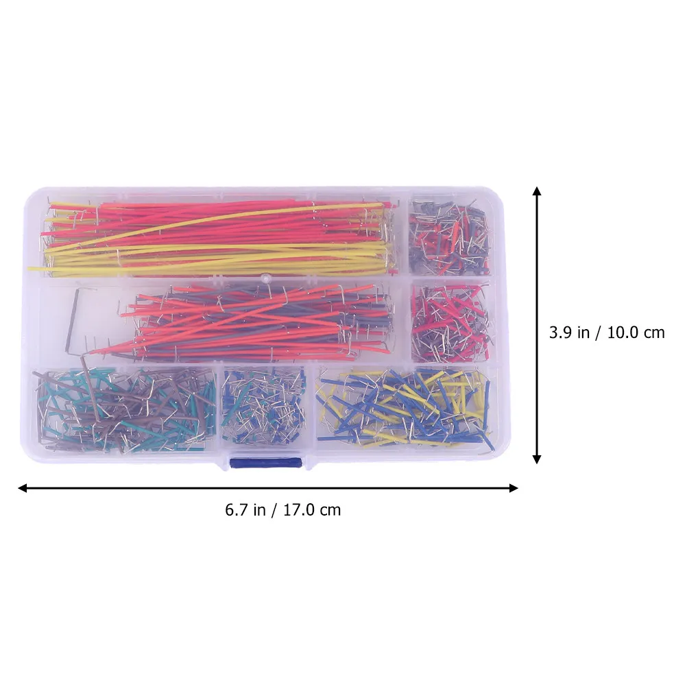 540Pcs Breadboard Jumper Wire Kit Assorted Solderless Preformed Jumper Wires for Prototyping Circuit High-Durability Copper Clad