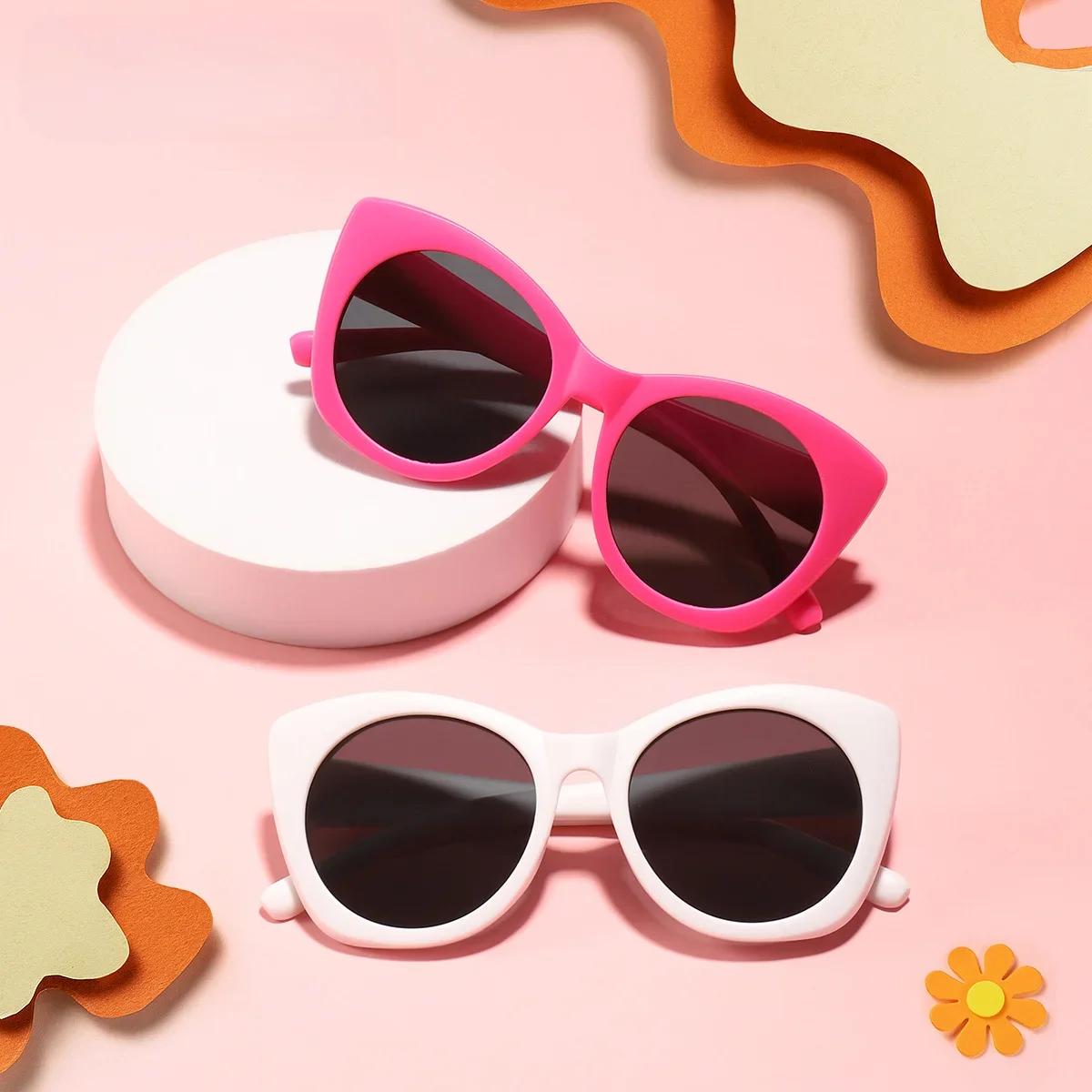 Boys Girls Teen Cute Irregular Frame Sun Protection Sunglasses Decorative Accessories Traveling Party Gift Outdoor Activities