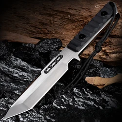 Outdoor Straight Knife Camping Survival Tactics Hunting Military EDC Pocket Tool G10 Handle 8Cr13Mov Handling men's gifts