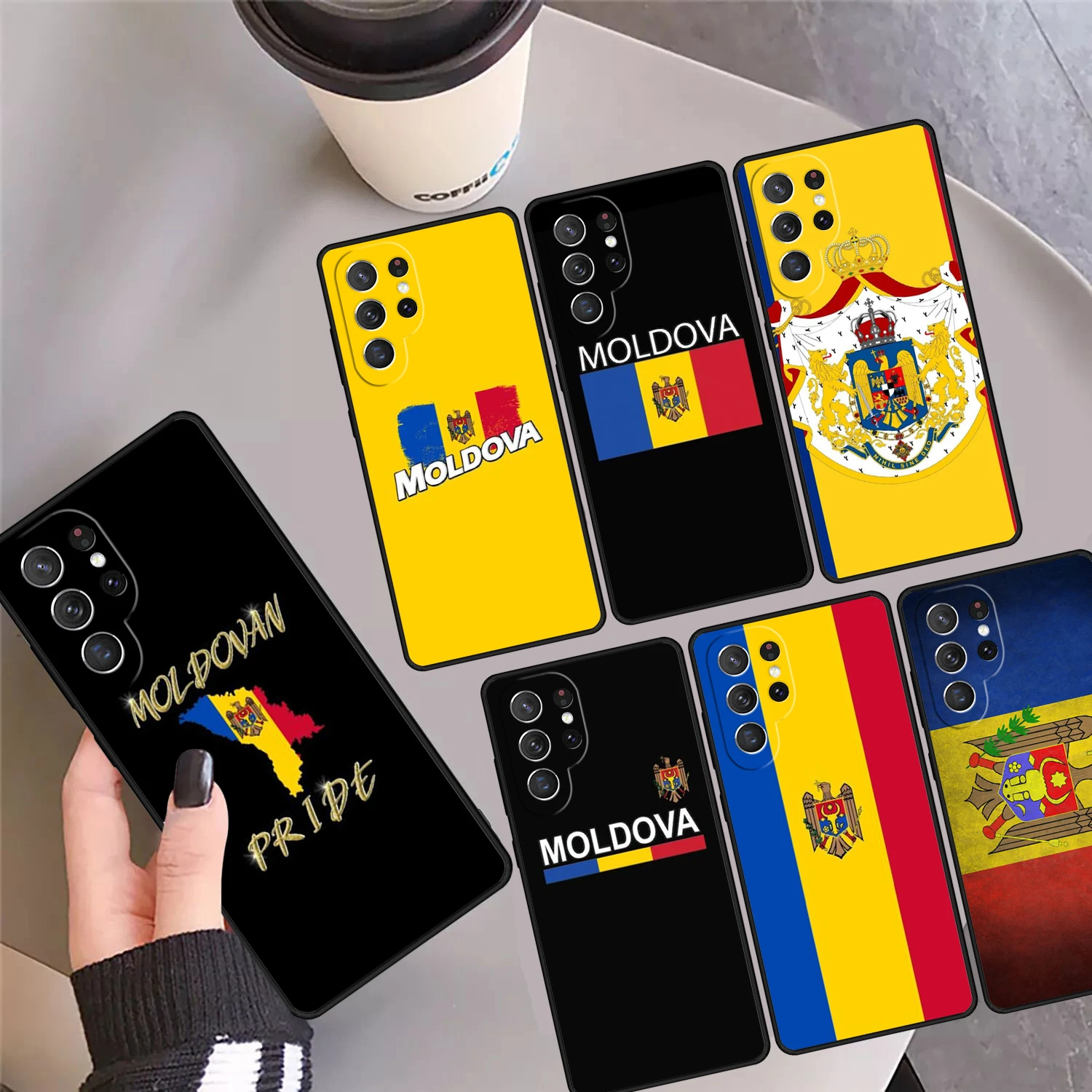 

Чехол для телефона с флагом Молдовы для Samsung Galaxy S24 S25 Ultra S23 S22 Plus S21 FE S20 Note 10 20 Pro