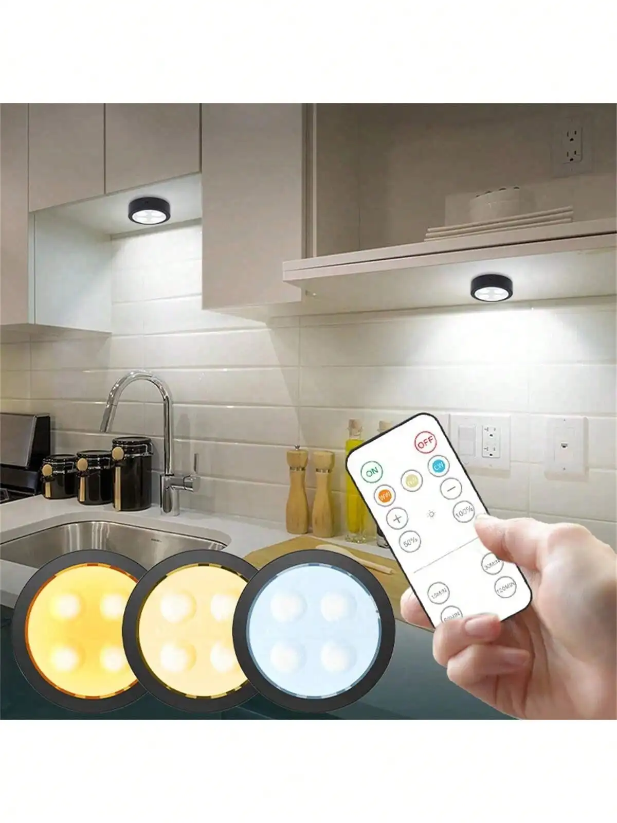 1/2PCS Remote-Controlled LED Bulbs - 3-Color Dimmable E26/E27 for Non-Electric Pendants & Sconces