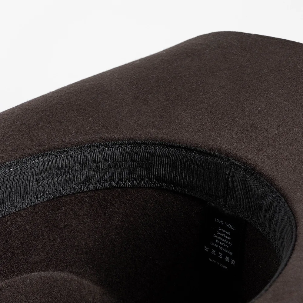 Europa und Amerika 2023 Herbst und Winter neue Mode lässig Gürtel Metalls chnalle Dekoration Wolle gekräuselte Denim Hut Outdoor warmes Top – Detail 11