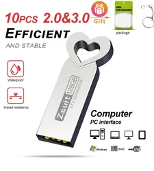 10PCS/Lot USB Flash Drives 32GB 64GB Pen Drive USB 2.0 High Speed PenDrives Usb Stick 128GB Memory Stick Free Custom Logo Gifts