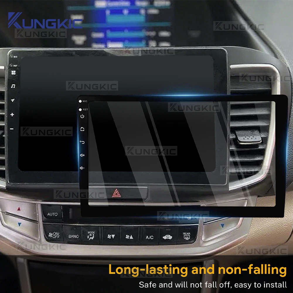 1pcs For 9/10.1 inch Tempered Glass HD Car Screen Film Black Edge Transparent Protective Film Tempered Navigation GPS Screen