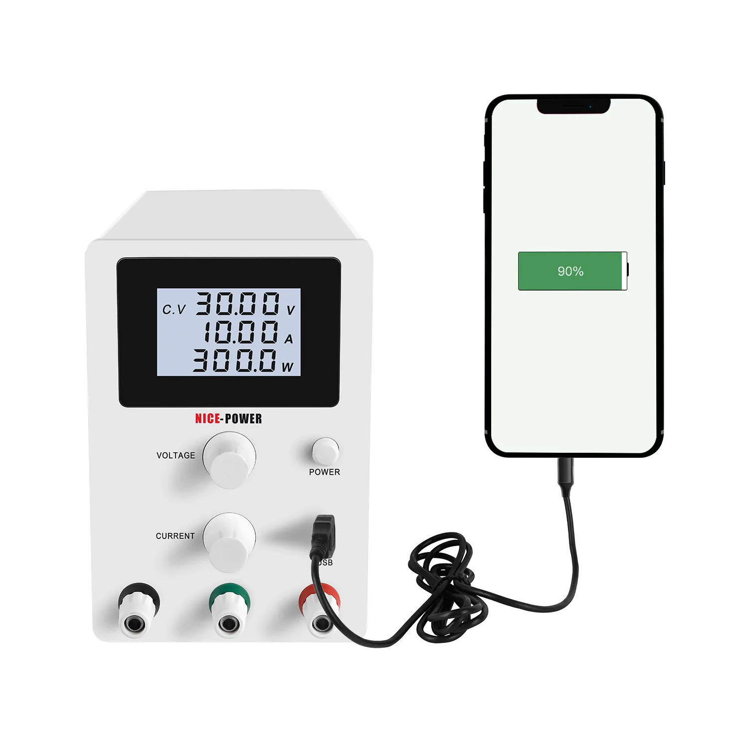Regolatori di tensione durevoli con uscita stabile CC di potenza industriale 30V10A 60V5A Stabilizzatori Display LCD regolabile da laboratorio