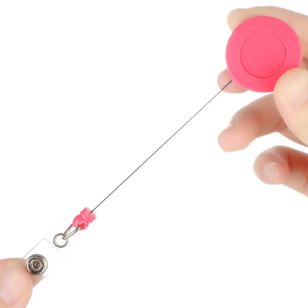 1pc High Quality Retractable Office Supplies Badge Holder Lanyards Key Ring Nurse ID Name Card