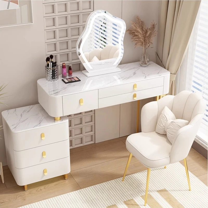 

Dress Bedroom Makeup Vanities Adult Modern Simple Small Luxury Cabinet Comfortable Headdresses Tocador Maquillaje Home Furniture