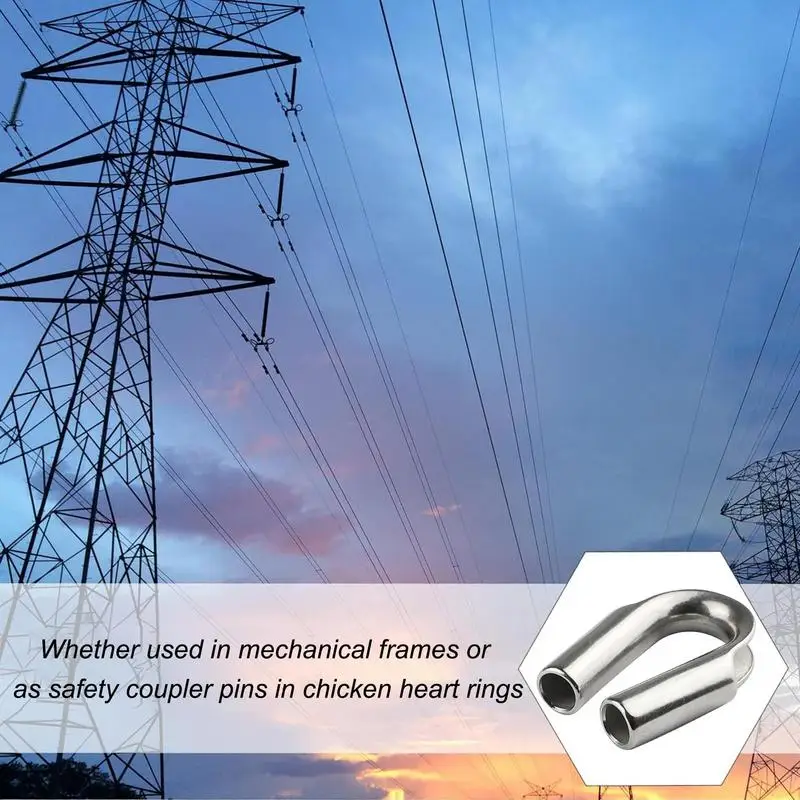 Aço inoxidável dedal para fio, cabo Chain Rigging