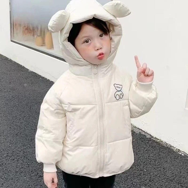 Winter Children Girls And Boys Down Jacket Hooded Jacket Baby Cartoon Children Clothes Boys Girls Warm Winter Down Coats Thicken image 4