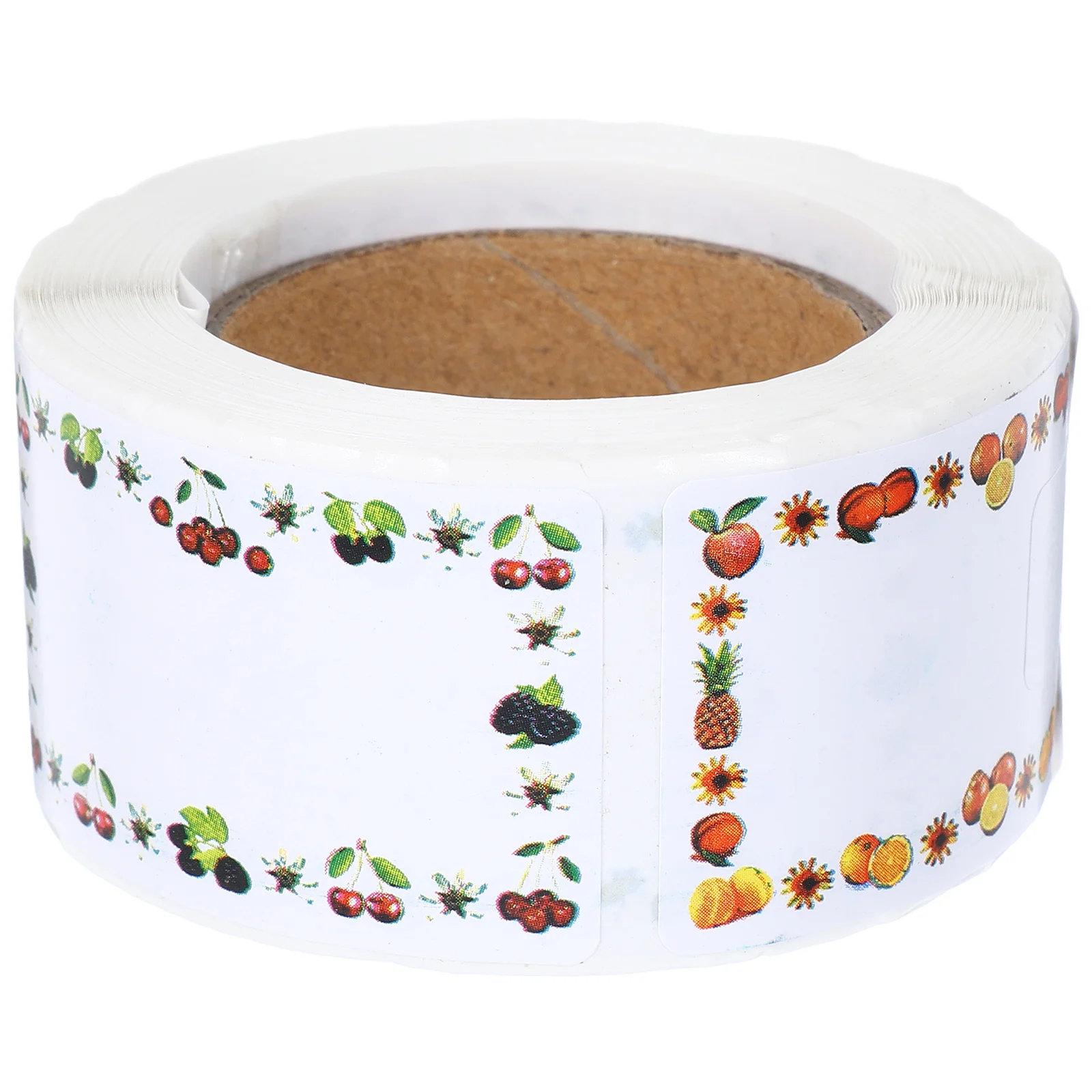 250Pcs Colorful Name Labels for Daycare School Office Unisex Kids Clothing Bottles Fruit Border Classification Label