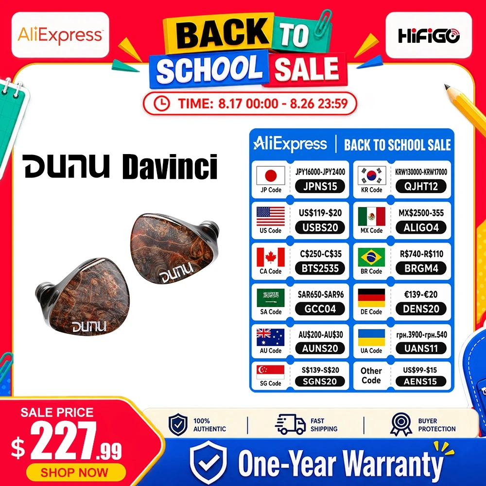 DUNU x Gizaudio DaVinci ハイブリッドイヤホン 2DD+4BA 特別割引