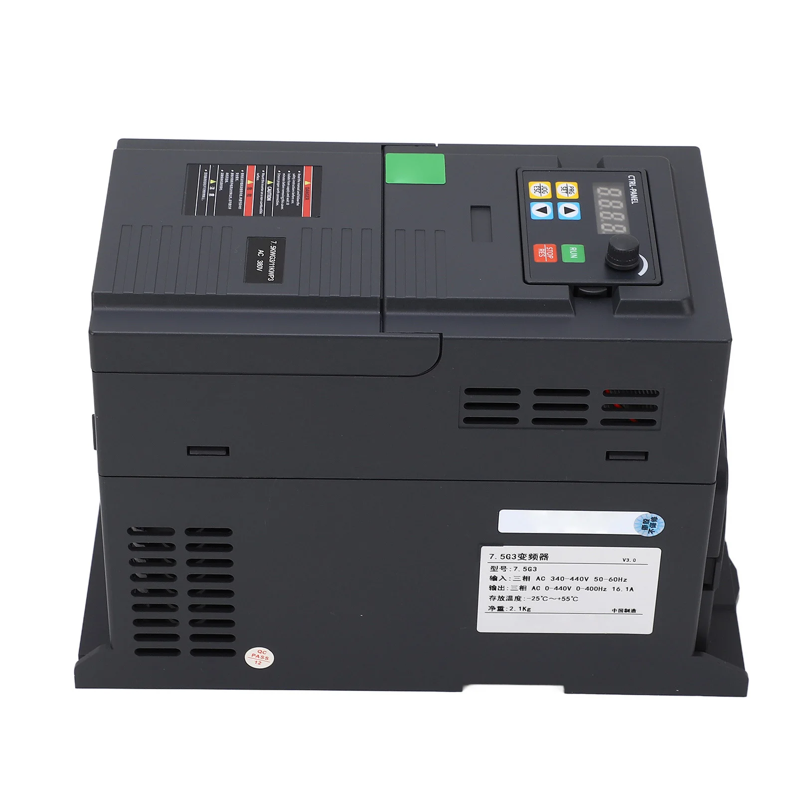 Variable Frequency Drive SMD Design Digital Display High  Resistant Protective 7.5KW VFD Intelligent for Motor Speed Control VFD