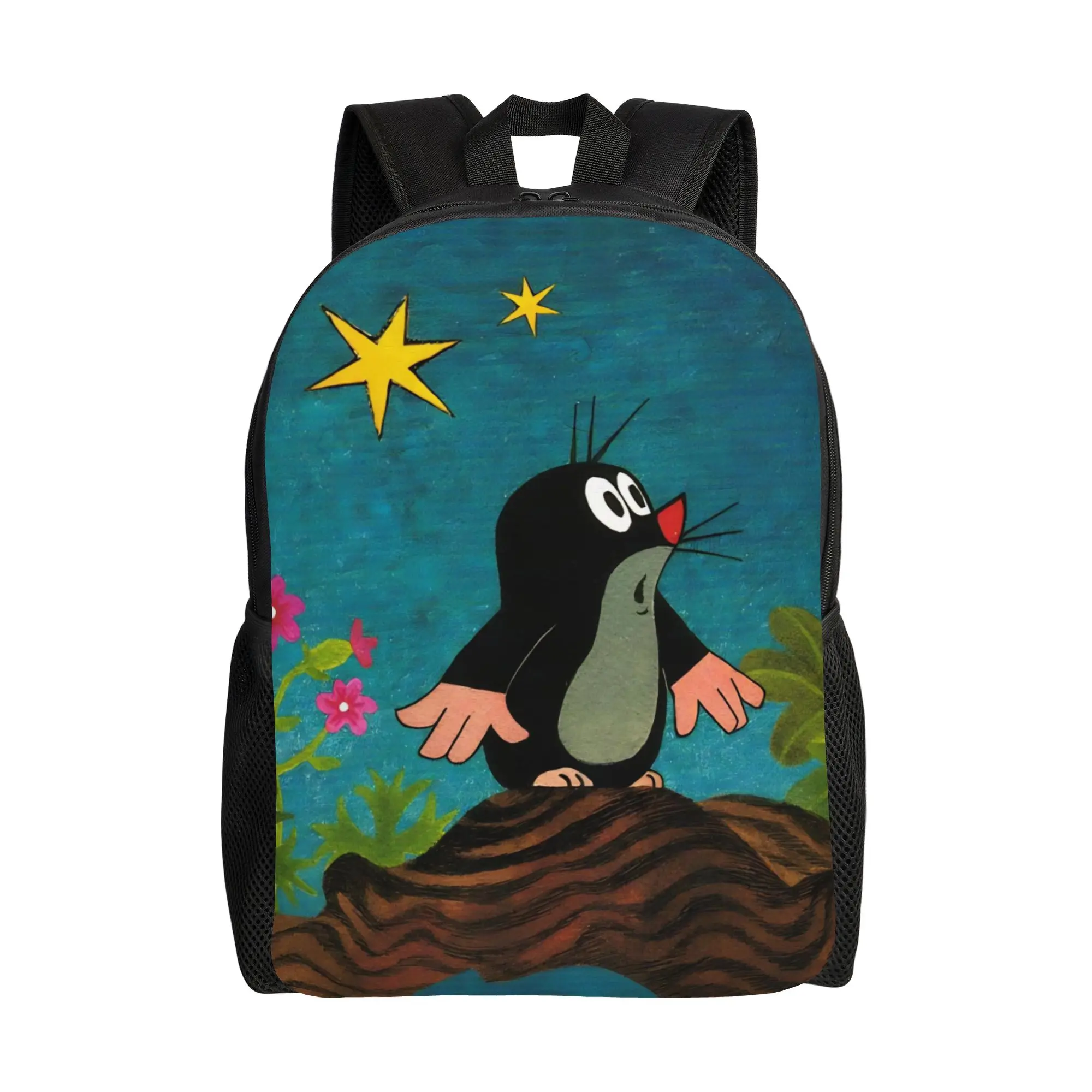 

Рюкзак The Little Mole для мужчин и женщин, модный студенческий рюкзак для походов и путешествий, легкие холщовые сумки с мультяшным рисунком для колледжа