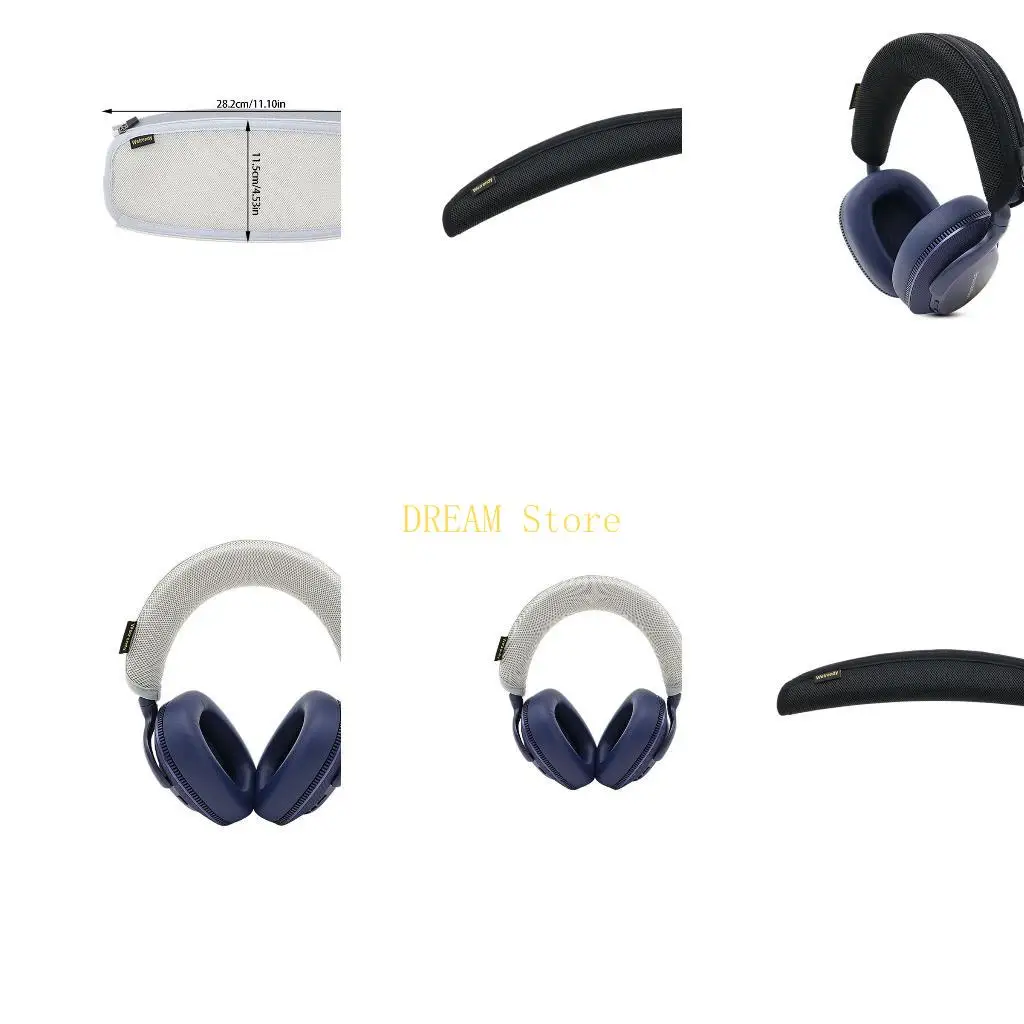 Fold-Friendly Headphone Top Band Guard Cover with a Fabric Contact Layer, Removable Construction, and Support for Normal Storage