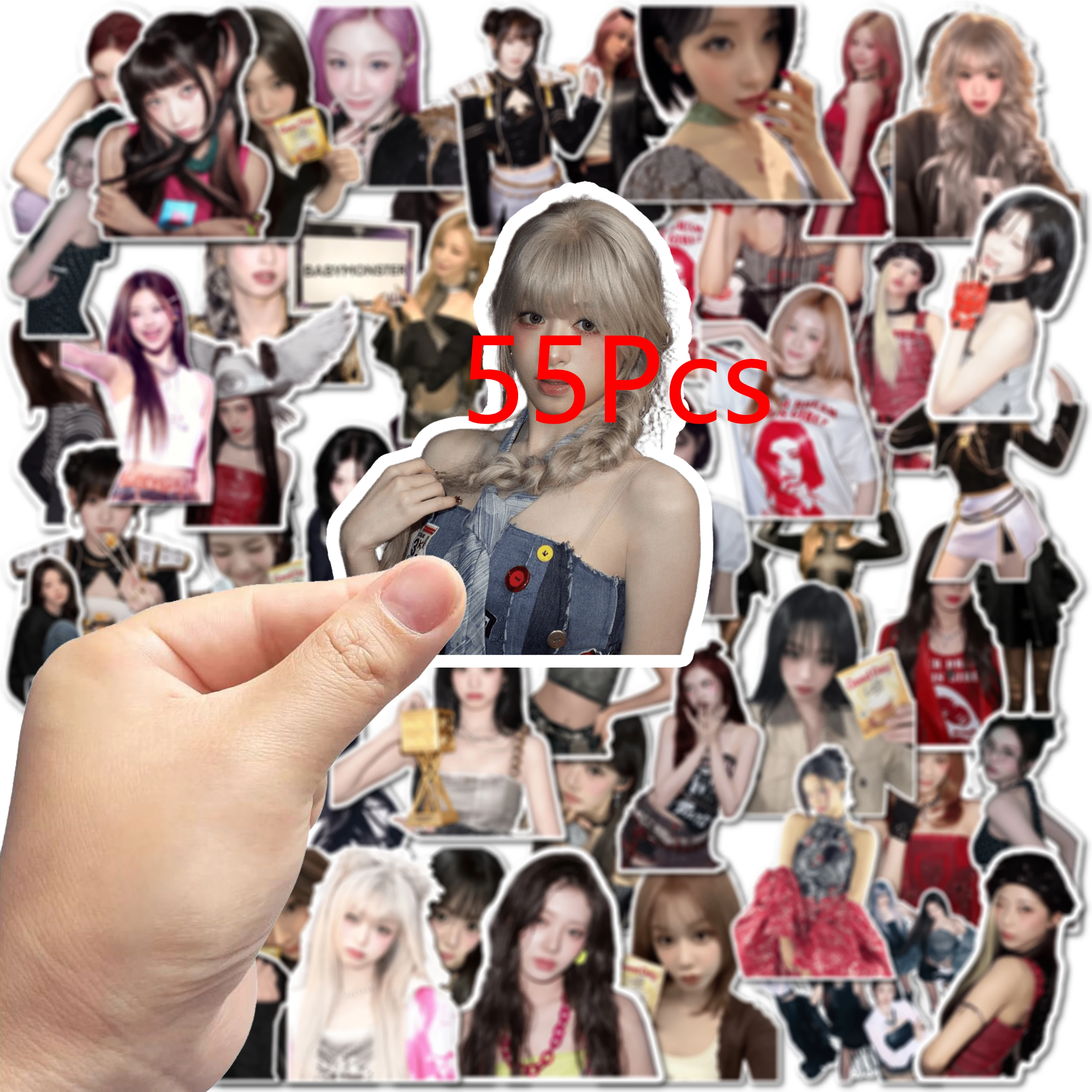 50Pcs Collectible Cartoon KPOP Stickers Waterproof Vinyl Decals Lovely Stickers for Teen Fans