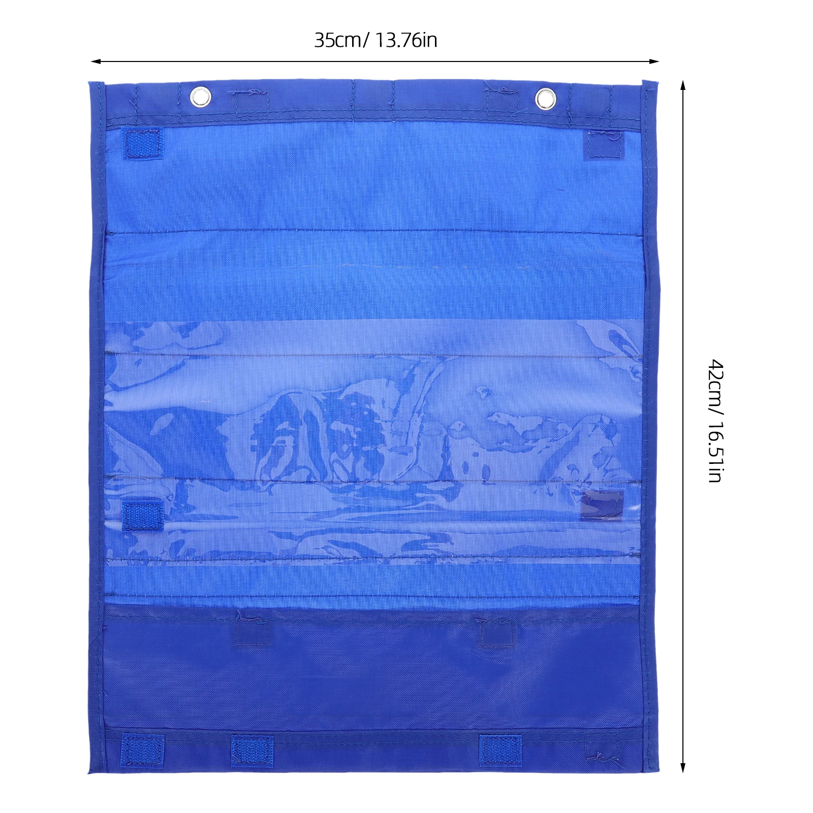 

Whiteboard Magnetic Tile Pocket Charts Storage Bag for Classroom Card Blue Cloth Schedule Pocket Chart Small