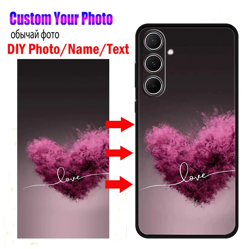 Customized Phone Cases for Samsung Galaxy A55 Cover DIY Photo Picture Image Design Fundas For Samsung A25 M34 A05S Silicone Case