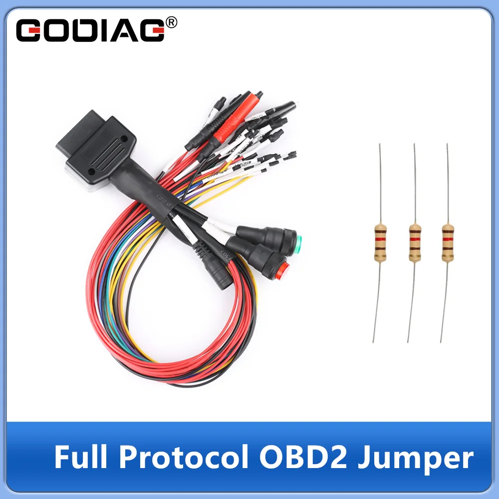 

Кабель GODIAG Full Protocol OBD2 Jumper K-line/CAN-line для подключения блока управления двигателем (ECU) для программирования ECU