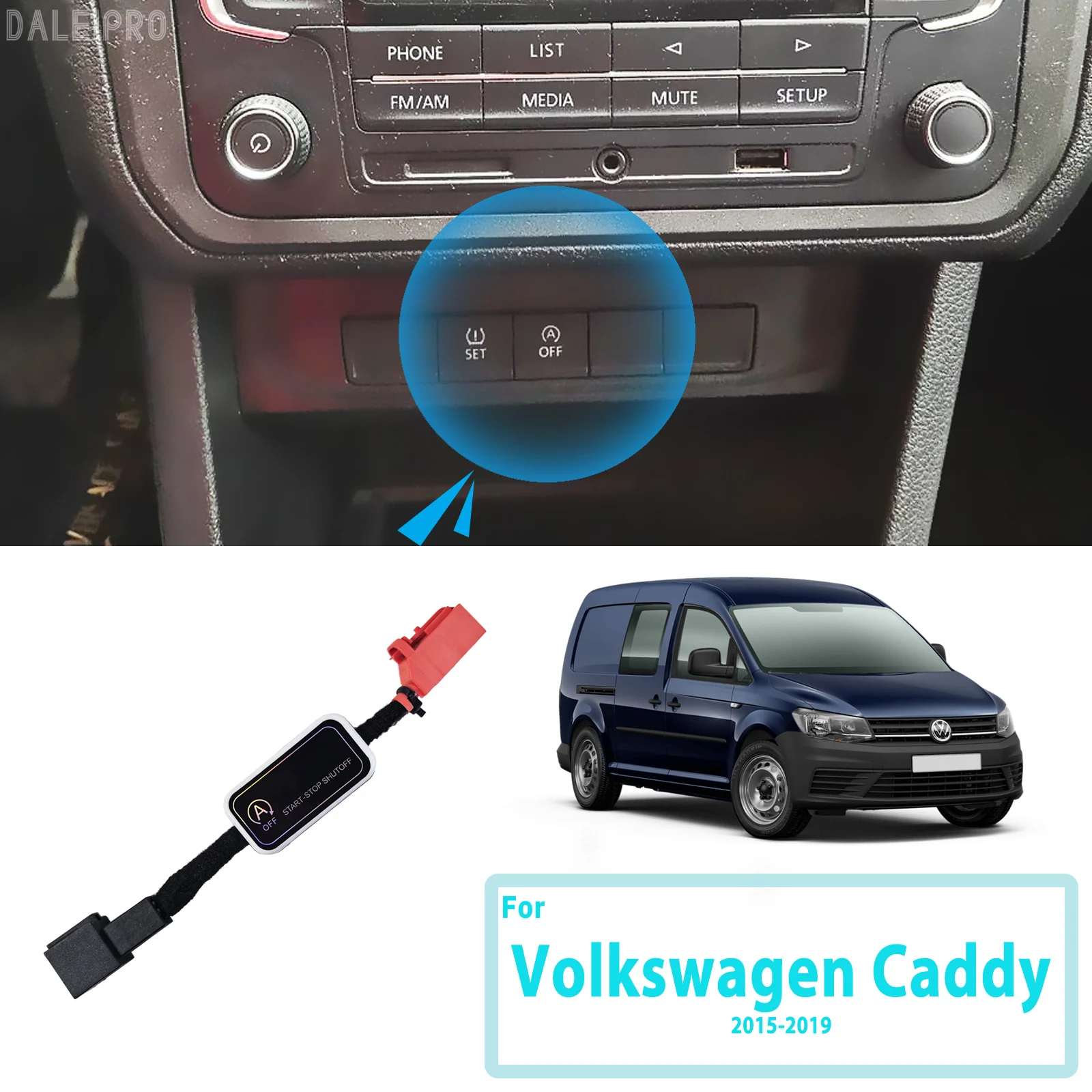 Para Volkswagen VW Caddy 2K 2015-2019 sistema de arranque de parada automática de motor desable apagado inteligente eliminador de parada de arranque automático de coche