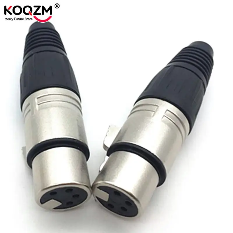 1pc Male & Female 3-Pin 4-Pin 5-Pin XLR Microphone Audio Cable Plug Connectors Cannon Cable Terminals