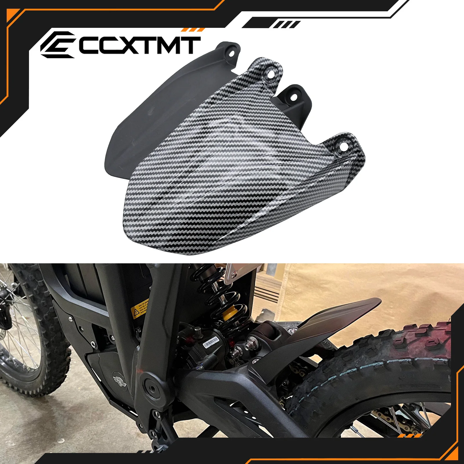 Motorcycle Rear Fenders Carbon Fiber Wheel Guards For Talaria Sting X3 MX3 MX4 MX5 5.0 6.0 8.0 Dirt Bike Protective Accessories
