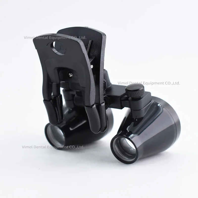Movable Binocular Dental Loupes 2.5X-3.5X Magnifying Glass with Clip Coated Optical Lens Galilean Dental Magnifier